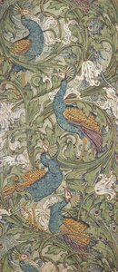 孔雀の庭の壁紙、1889 作： Walter Crane